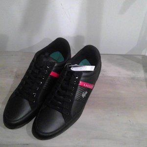 black leather Lacoste shoes